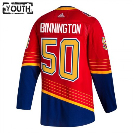 Kinder Eishockey St. Louis Blues Trikot Jordan Binnington 50 2020-21 Reverse Retro Authentic